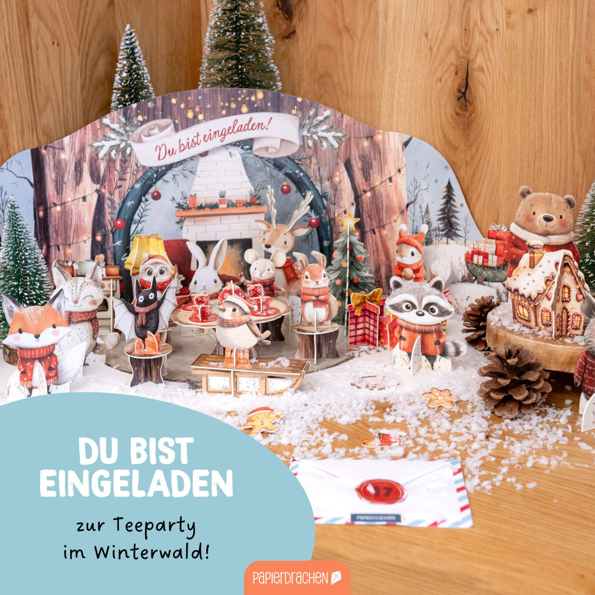 Adventskalender Teeparty Waldtiere