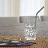 Silikon-Trinkhalme mit Reinigungsbürste Melii Tiere