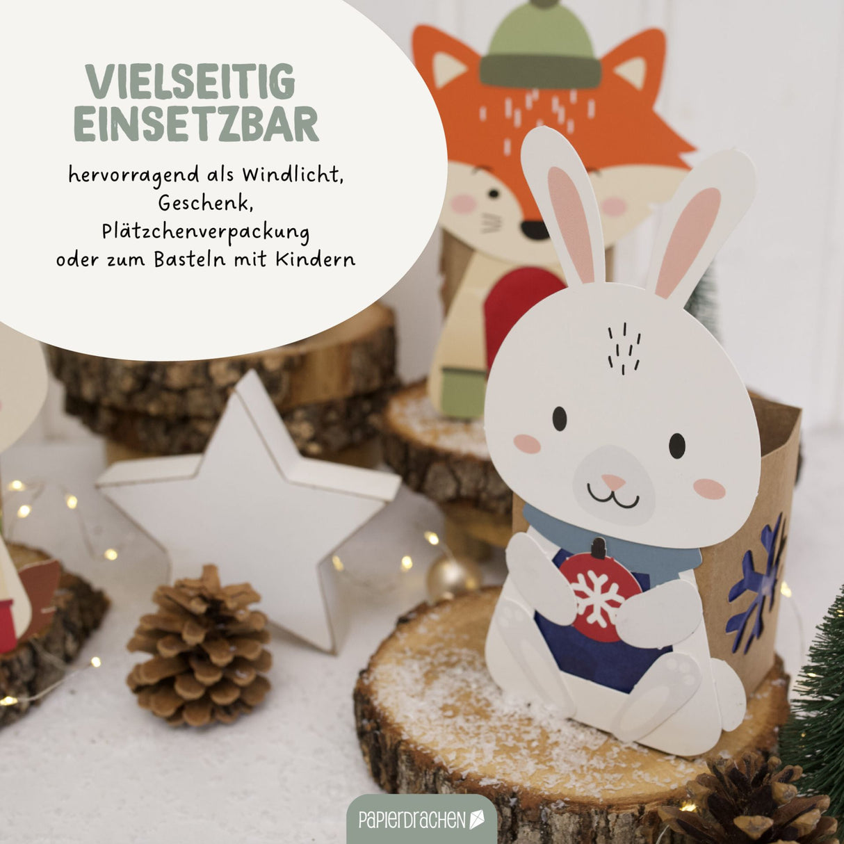 Windlichter und Tischlichter Wintertiere