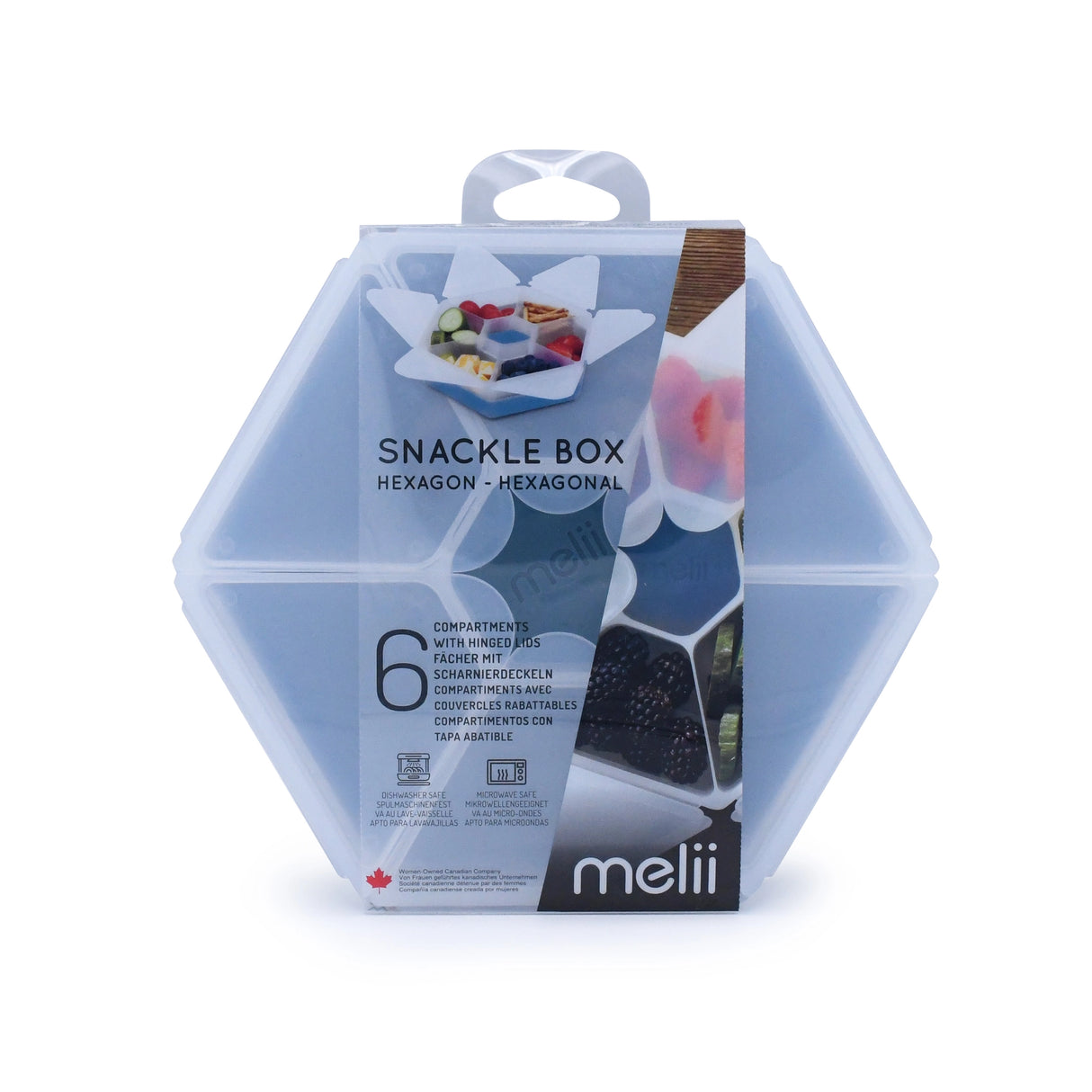 Znünibox Hexagonale Snackle-Box Elfenbein