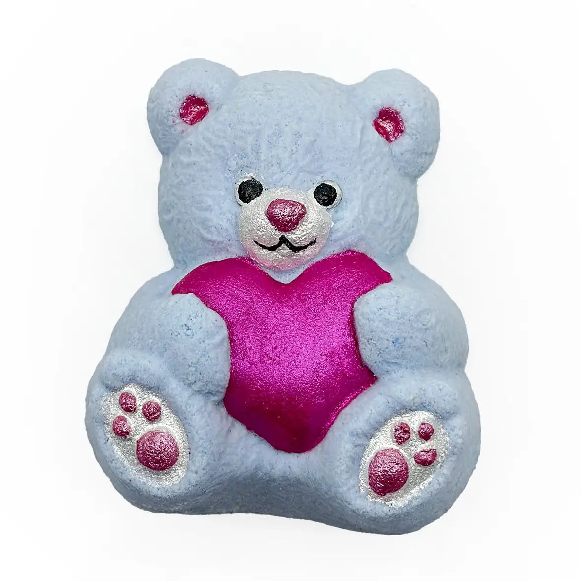 Badekugel handgemacht Teddy mit Herz mittig