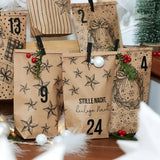 Adventskalender Stern Braun Christman