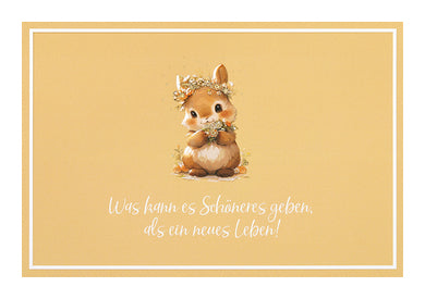 Geburtskarte Baby Häschen
