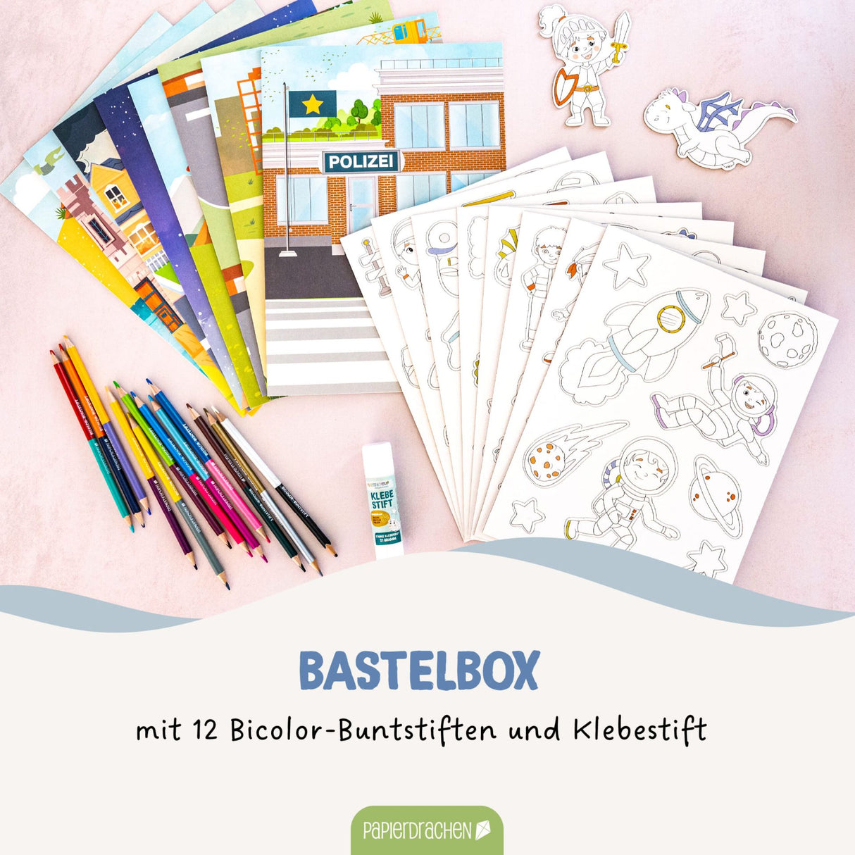 Bastelbox Papierdrachen Abenteuer & Berufe