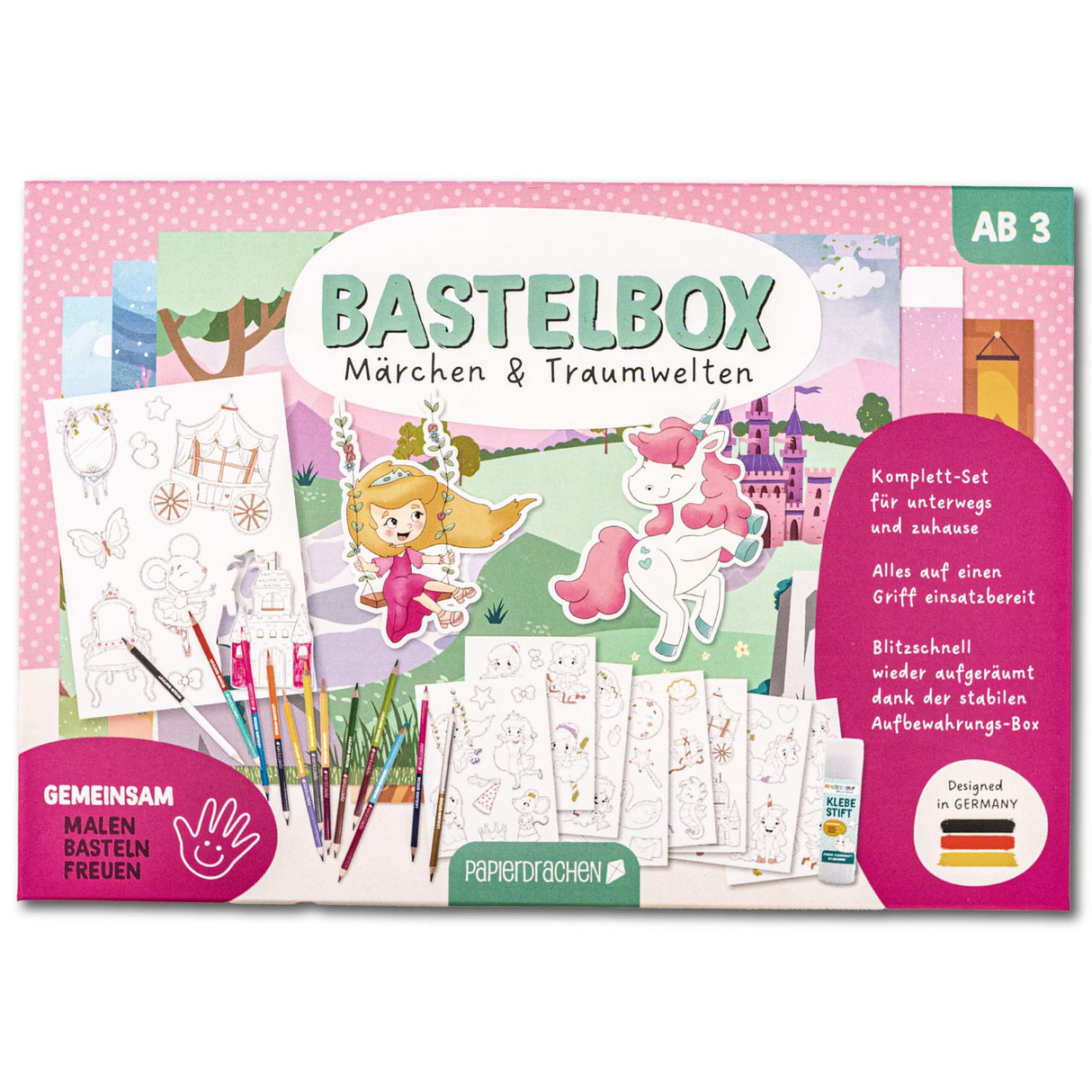 Bastelbox Papierdrachen Märchen & Fantasiewelten