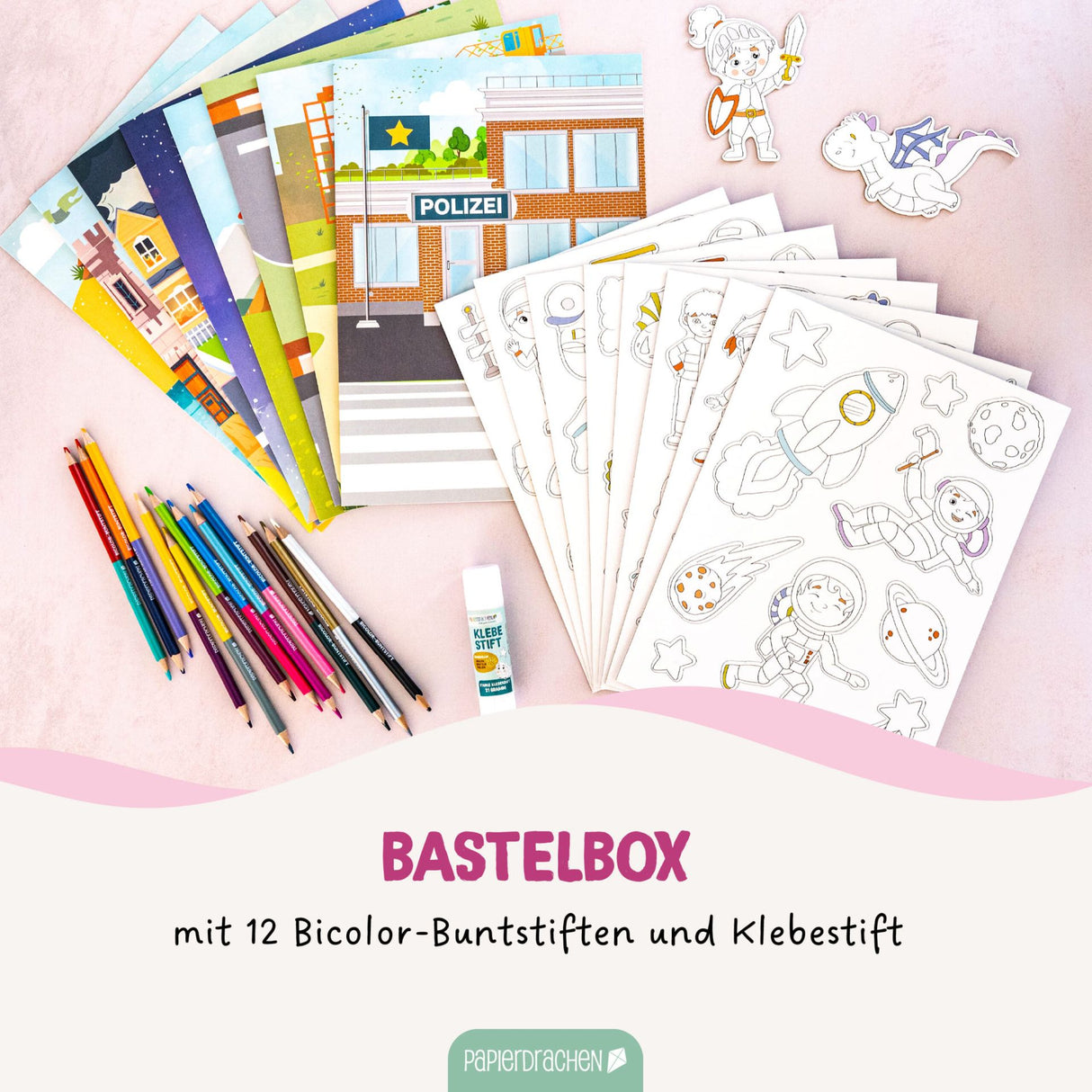Bastelbox Papierdrachen Märchen & Fantasiewelten
