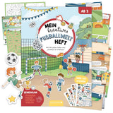 Kreatives Fussballwelt Heft - Malen, Rätseln & Stickern