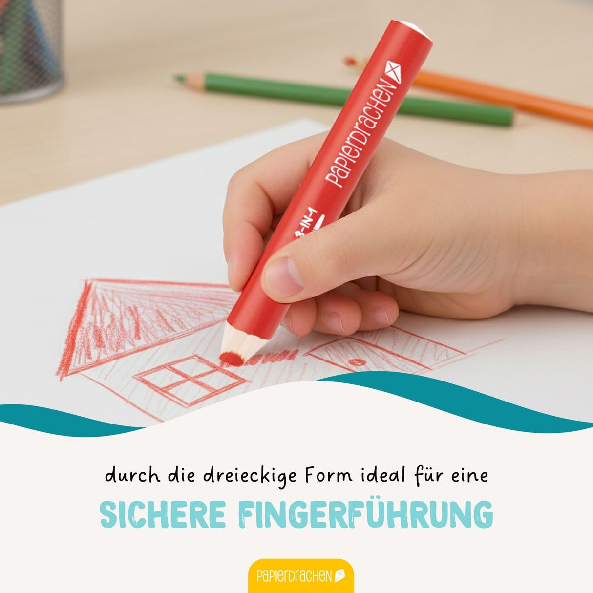 Bicolor 3 in 1 Buntstifte mit Anspitzer