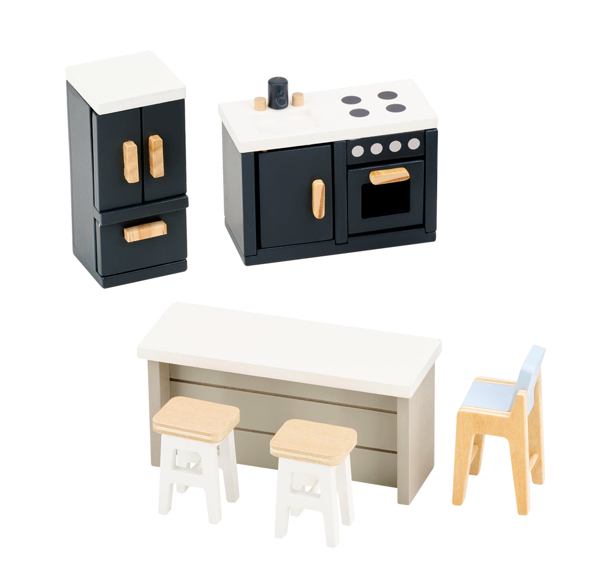 Puppenhaus und Wichtelmöbel Küche