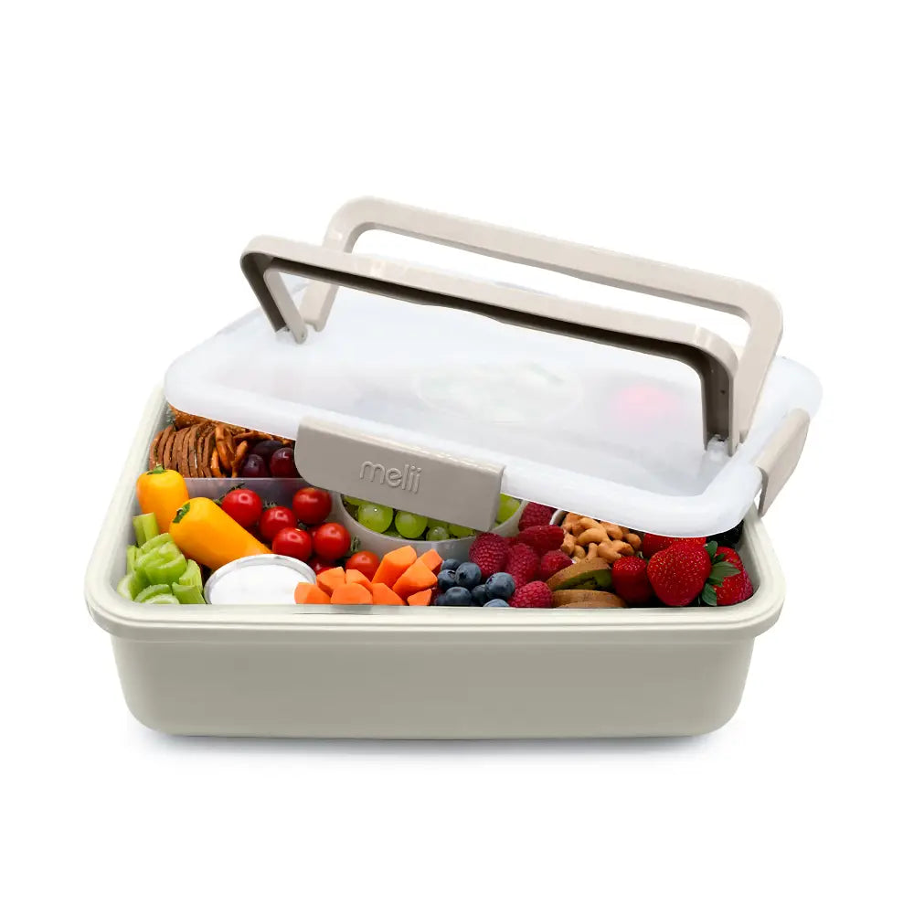 Znünibox Rechteckige Snackle-Plattenbox Elfenbein