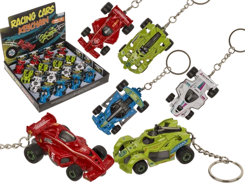 Schlüsselanhänger Rennwagen mit Rückziehmotor assortiert