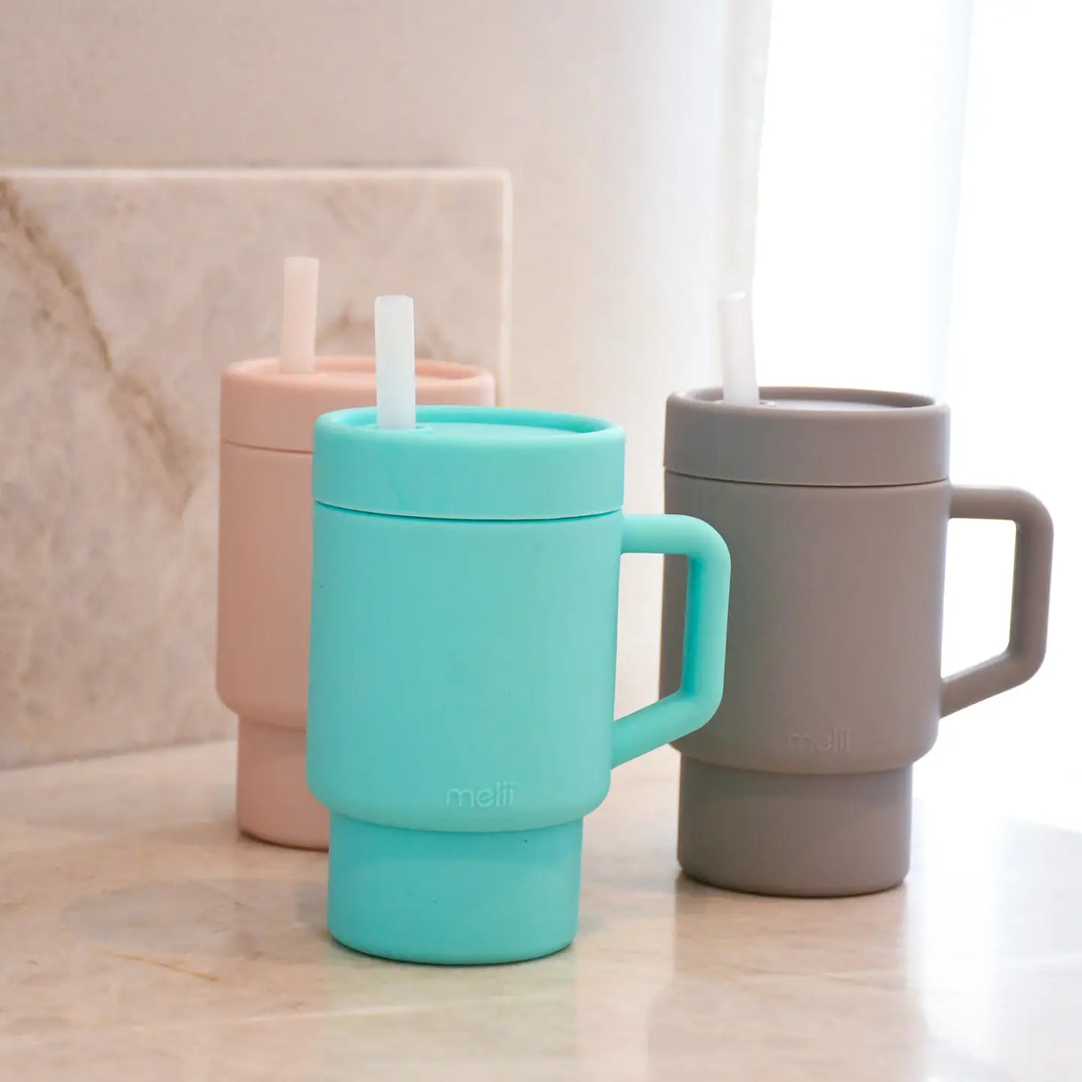 Trinkbecher Melii aus Silikon Rosa