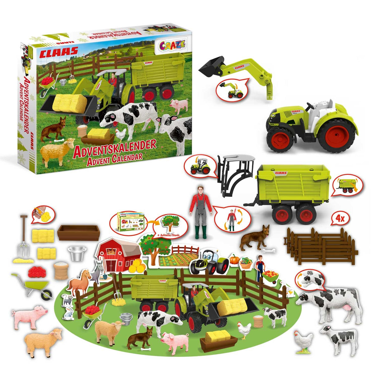 CRAZE Adventskalender Claas Bauernhof