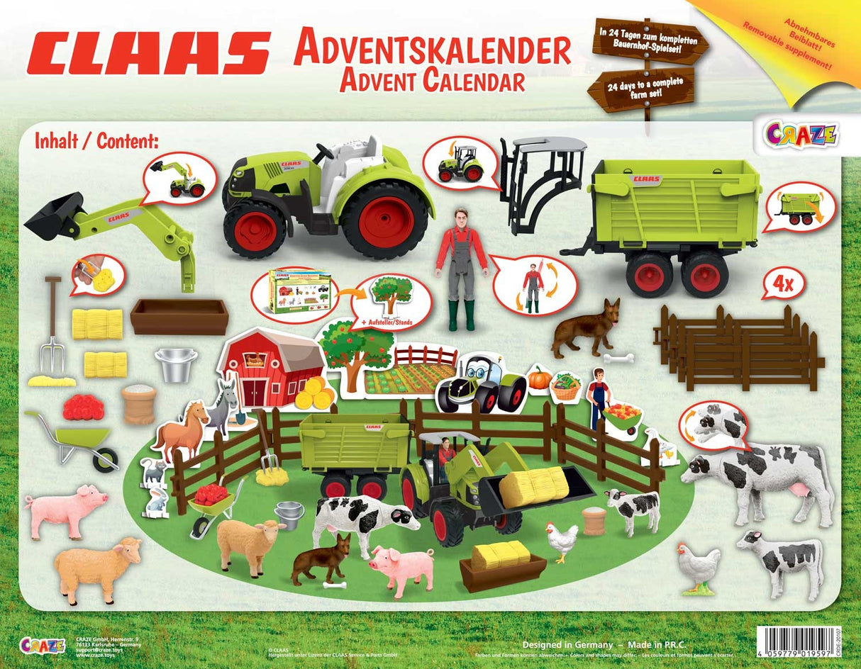 CRAZE Adventskalender Claas Bauernhof