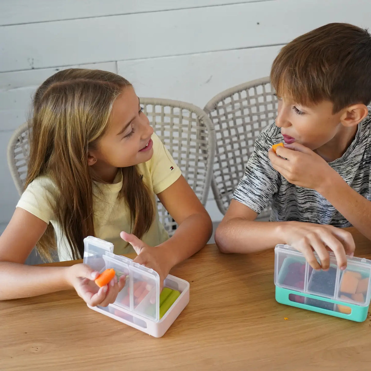 Znünibox Snackbox Melii mit 3 Fächern Grün