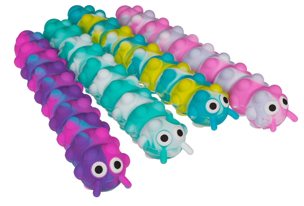 Fidget Pop N'Stick Toy Raupe assortiert