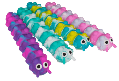 Fidget XL Pop N'Stick Toy Raupe assortiert