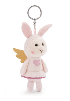 Schlüsselanhänger Plüsch Schutzengel Hase