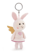 Schlüsselanhänger Plüsch Schutzengel Hase