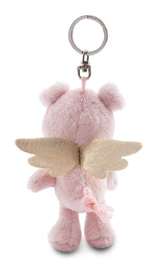 Schlüsselanhänger Plüsch Schutzengel Schwein