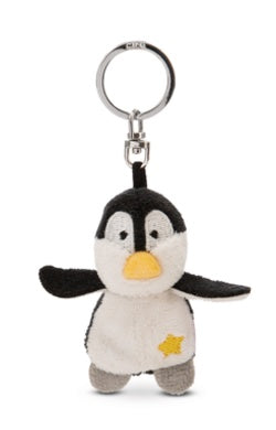 Mini Schlüsselanhänger Plüsch Pinguin mit Stern