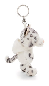 Schlüsselanhänger Plüsch Schneeleopard mit Kapuze