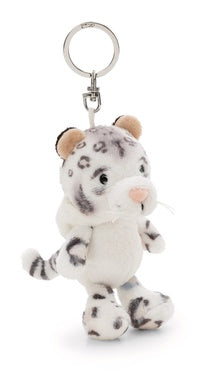 Schlüsselanhänger Plüsch Schneeleopard mit Kapuze