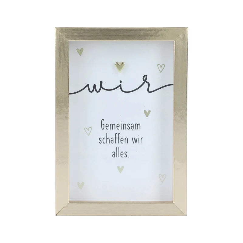 Bilderrahmen klein - Wir, gemeinsam schaffen wir alles