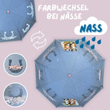 Kinder Regenschirm mit Farbwechsel Pferd