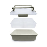 Znünibox Rechteckige Snackle-Plattenbox Elfenbein