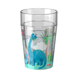 Glitzer Zahnputz Trinkbecher Dino Türkis