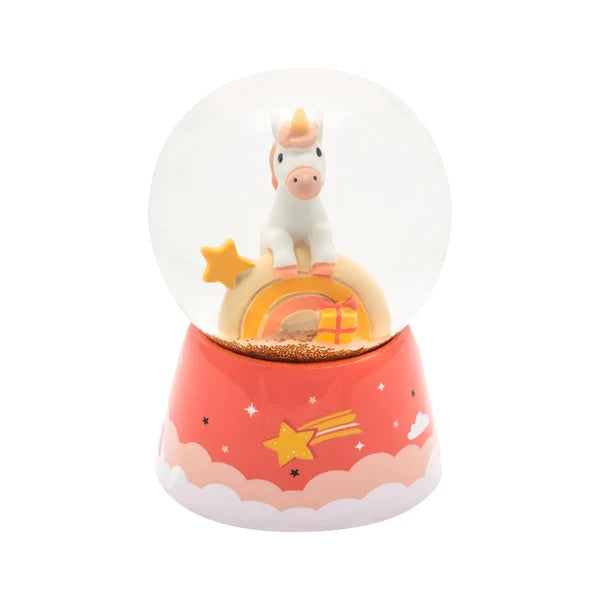 Schneekugel Einhorn Regenbogen