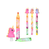 Leuchtstift Textmarker mit Topper Einhorn assortiert