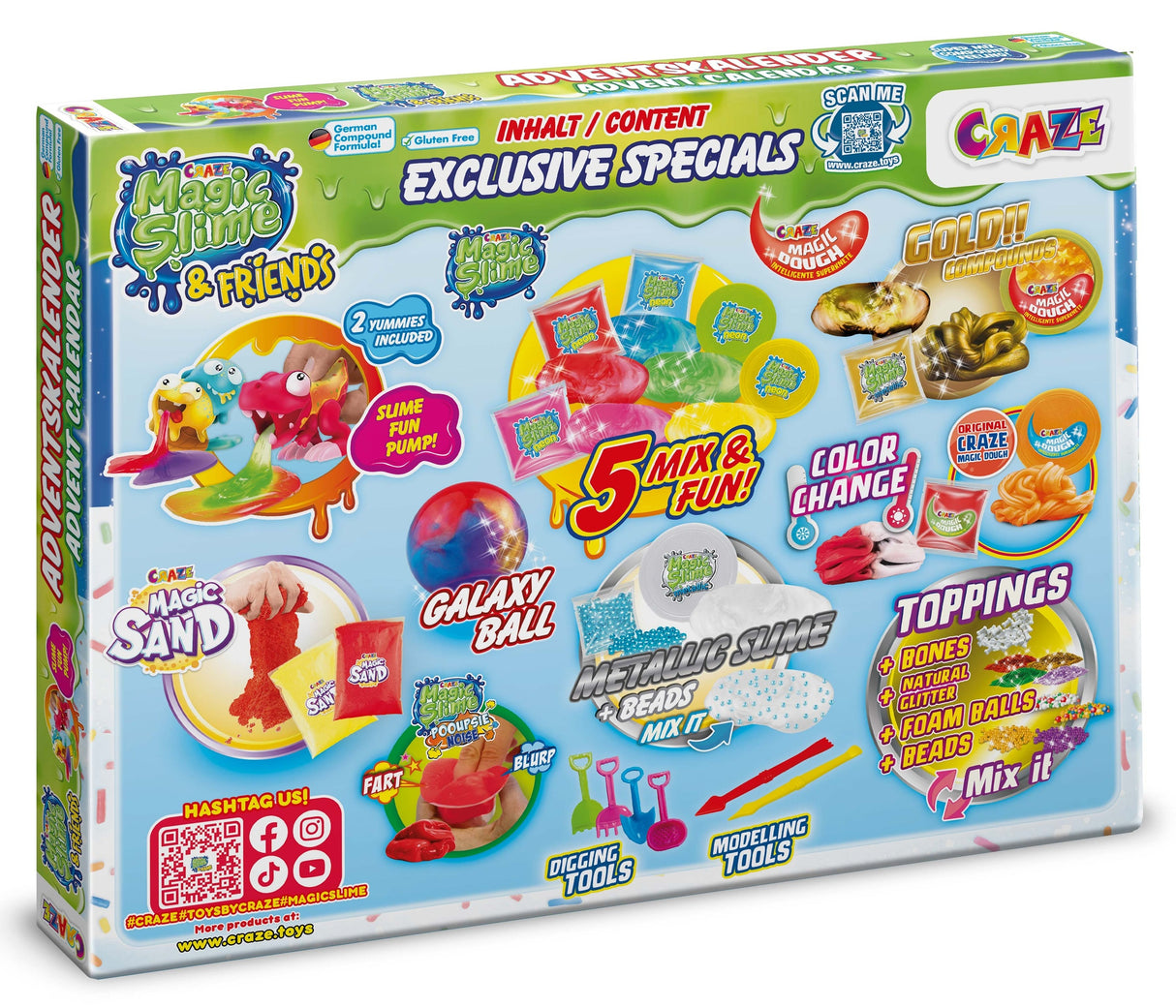 CRAZE Adventskalender Magic Slime and Friends