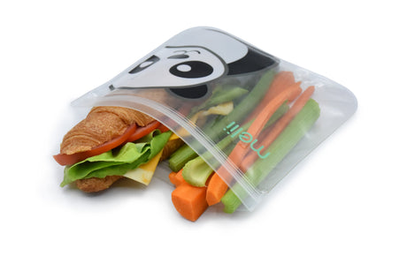 Lunchbag & Snackbeutel wiederverwendbar 2er Set Panda