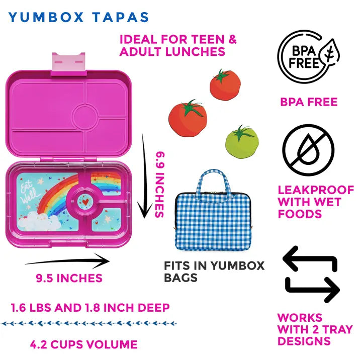 Znünibox Yumbox 4 Tapas Malibu Regenbogen