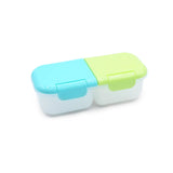 Znünibox Snackbehälter mit 2 Unterteilungen Blau / Türkis