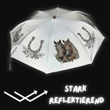 Kinder Regenschirm mit Farbwechsel Pferd