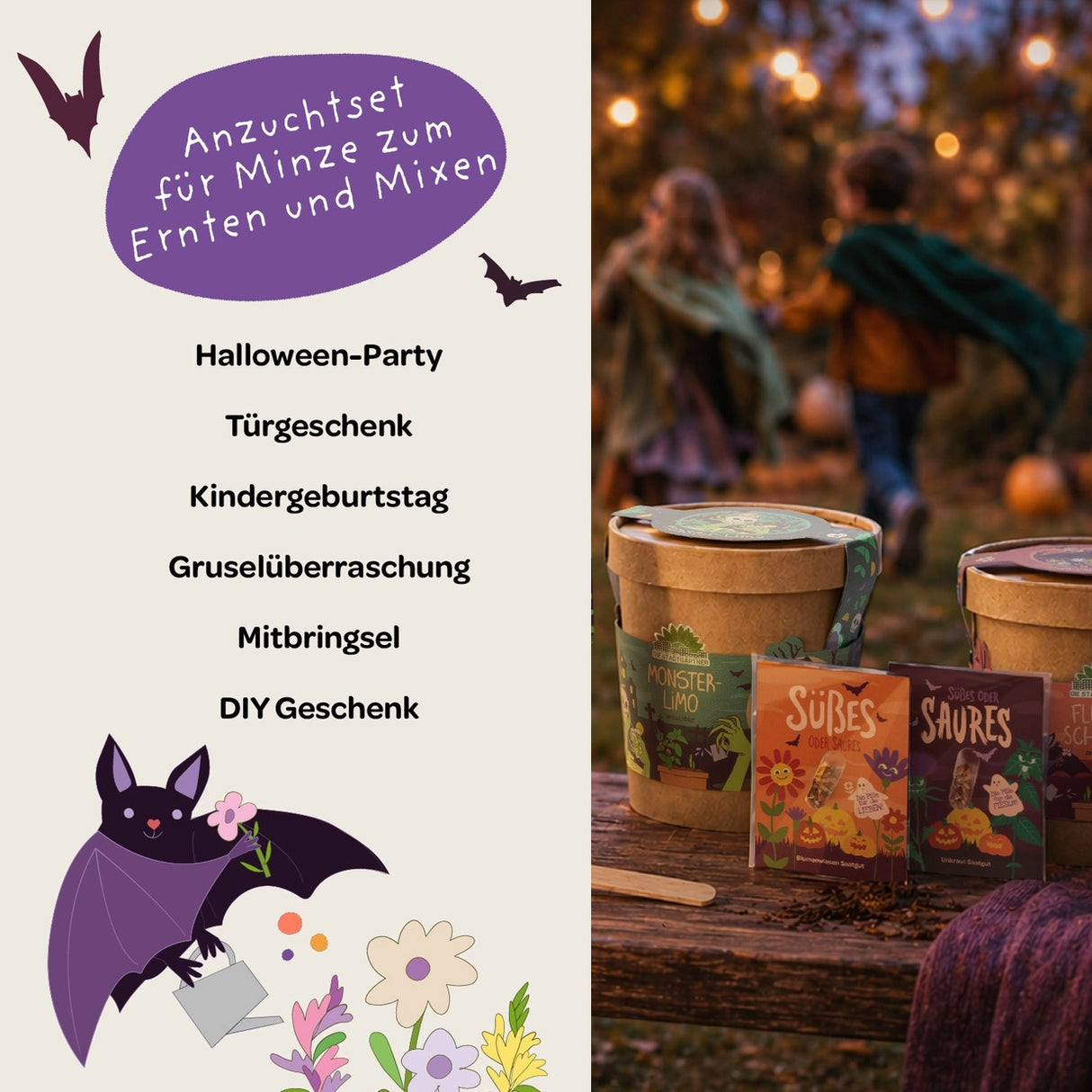 Blumenbecher Halloween Flederschmaus