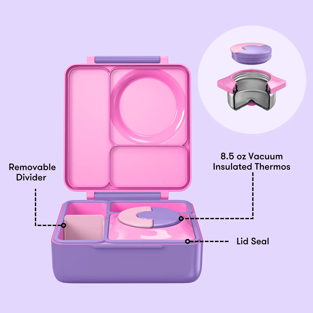 Thermo Lunchbox OmieBox Pink Violett
