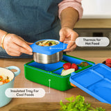 Thermo Lunchbox OmieBox Blau Grün