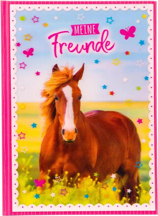 Freundebuch für Kinder Pferd Pink
