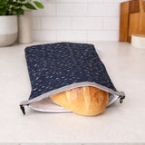 Lunchbag und Brotbeutel Colibri Muster Dunkelblau