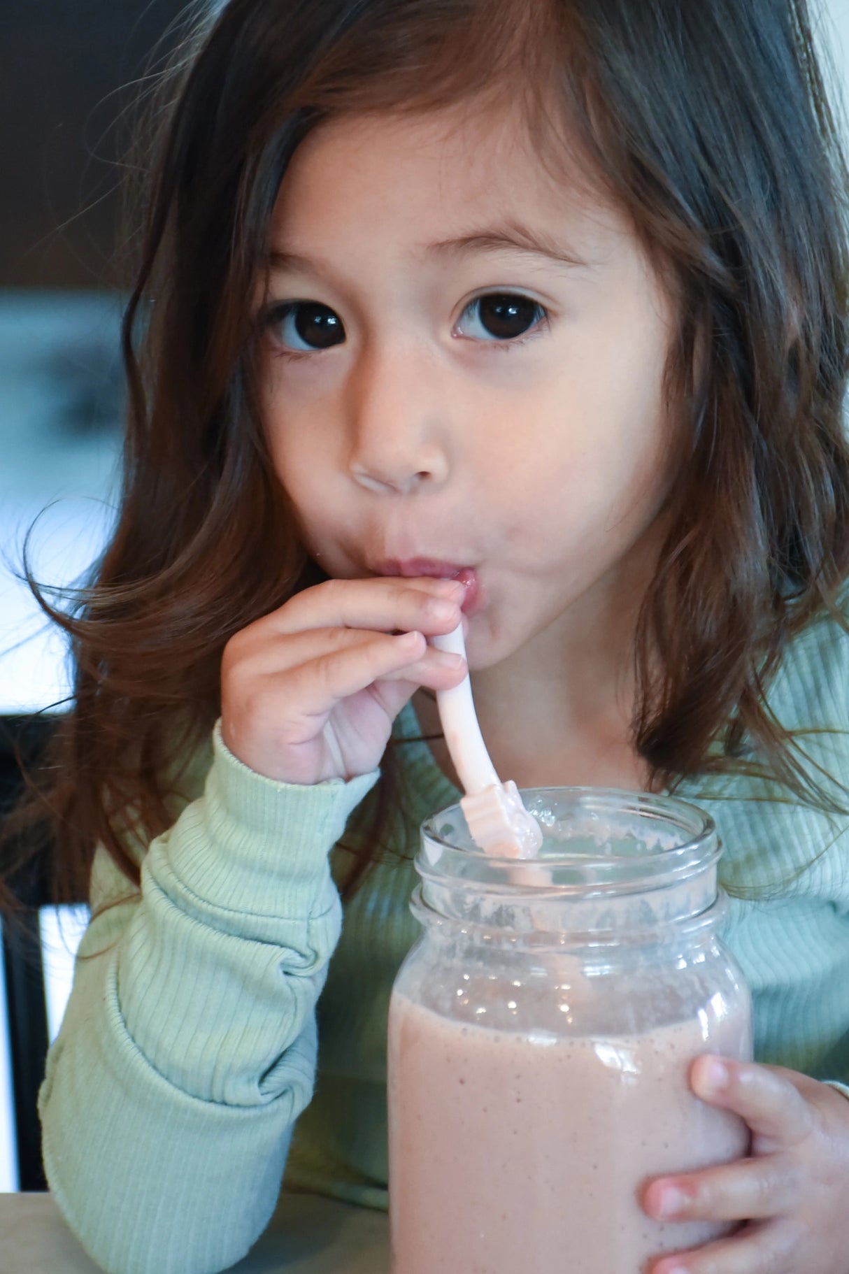 Silikon-Trinkhalme mit Reinigungsbürste Melii Tiere Pastell