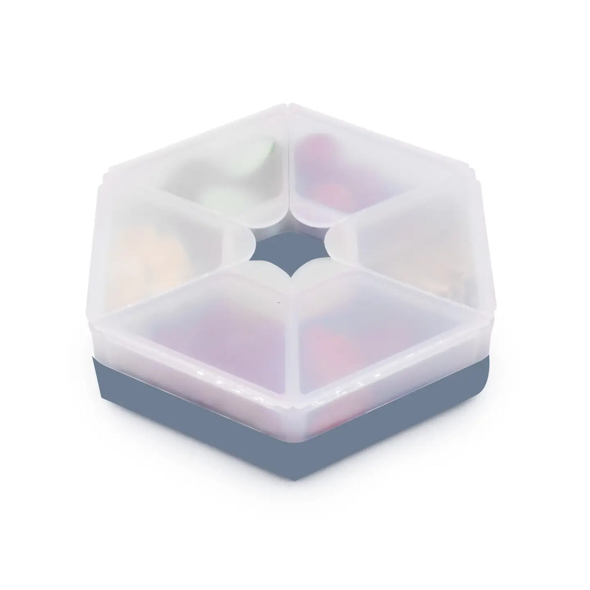 Znünibox Hexagonale Snackle-Box Schieferblau