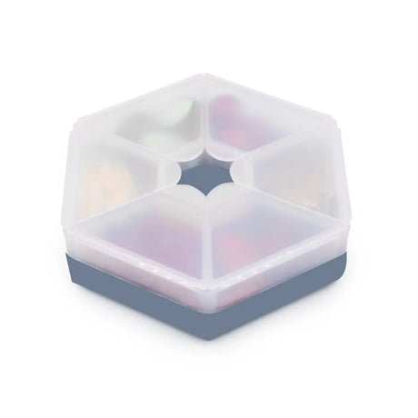 Znünibox Hexagonale Snackle-Box Schieferblau