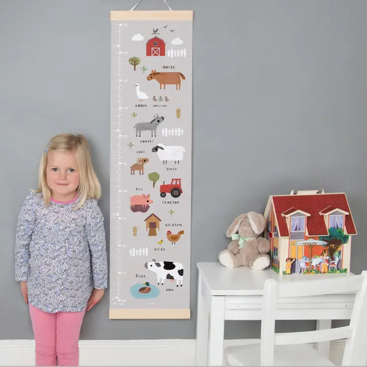 Messlatte für Kinder Bauernhoftiere