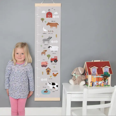 Messlatte für Kinder Bauernhoftiere