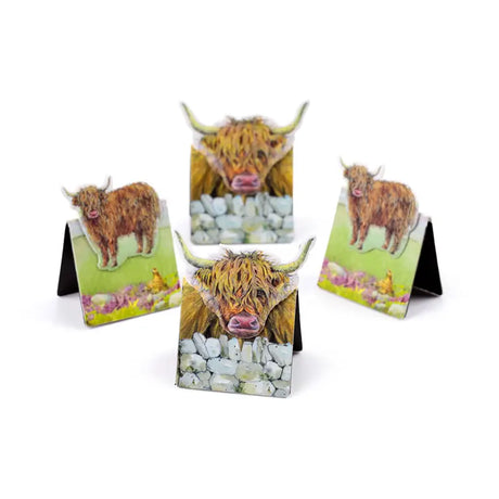 Lesezeichen Set mit Magnet Highland Kuh