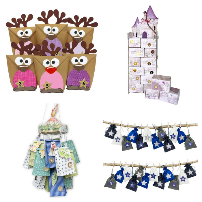 Adventskalender befüllen,basteln und aufhängen – Stoffbeutel, Boxen und Papiertüten